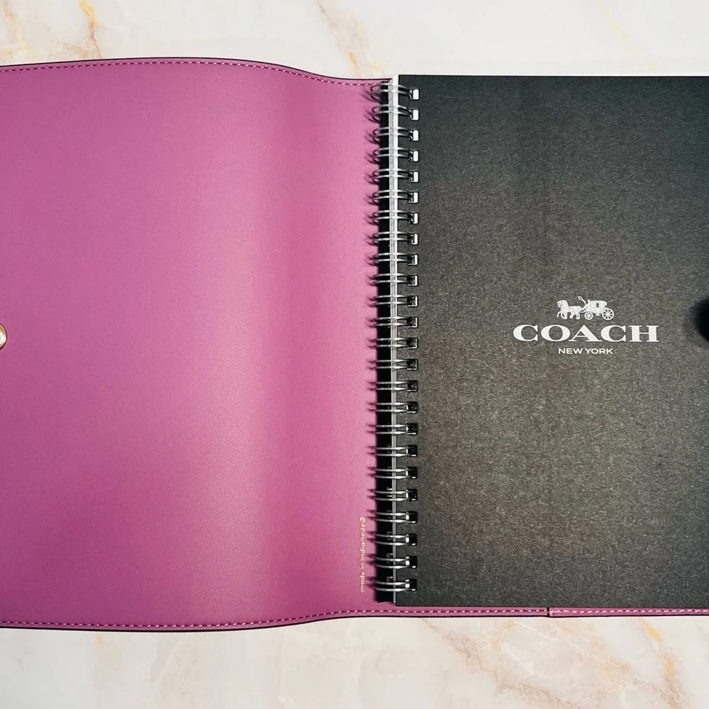 NEW! COACH NOTEBOOK with Floral Print | Lilac Multi - Picture 4 of 7